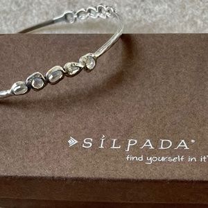 Silpada Sterling Silver Cubic Zirconia Bangle Bracelet